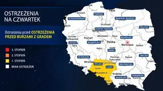 Prognoza zagrożeń IMGW na czwartek