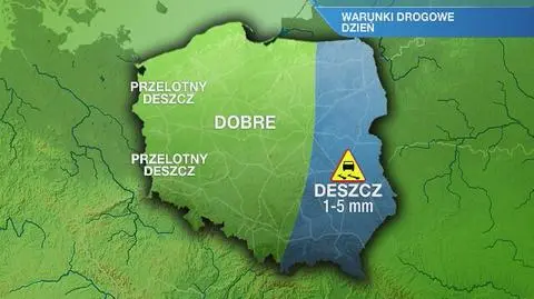Warunki drogowe w poniedziałek 