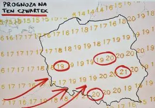 Tomasz Wasilewski rysuje pogodę w Polsce i Europie