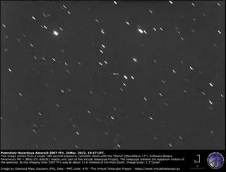 Asteroida 2007 FF1 widoczna 24 marca