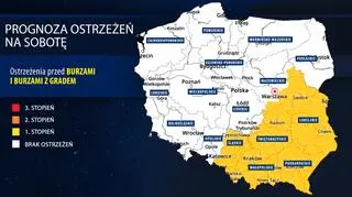 Prognoza zagrożeń IMGW na sobotę