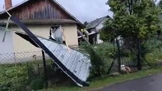 Skutki trąby powietrznej na Podkarpaciu