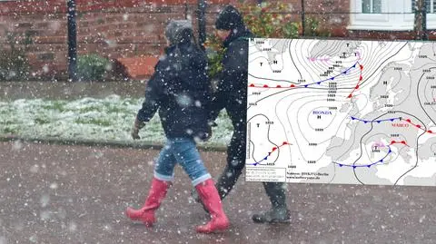 Dwie strefy opadów nad Polską