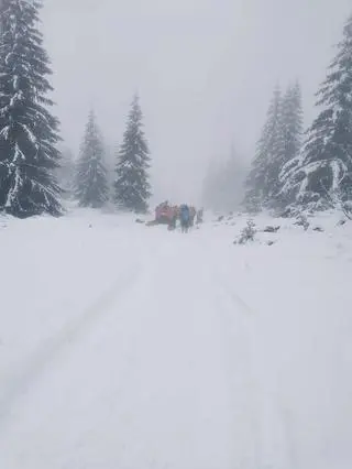 Lawina w rejonie Przełęczy pod Kopą Kondracką