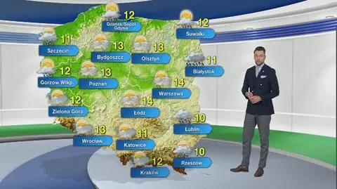 Prognoza pogody na poniedziałek