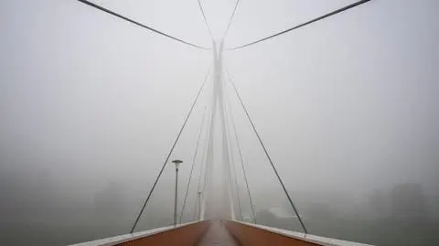 Mgła, wczesna jesień, poranek, zamglenie, Polska