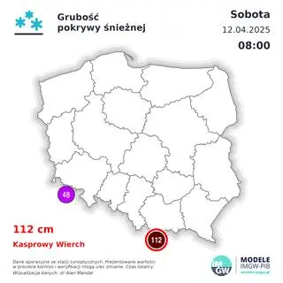 Grubość pokrywy śnieżnej