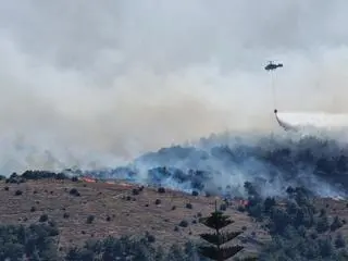 Pożar na greckiej wyspie Chios
