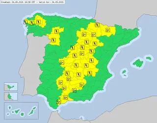 Ostrzeżenia meteorologiczne w Hiszpanii