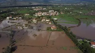 Zalane tereny w regionie Kalloni na wyspie Lesbos