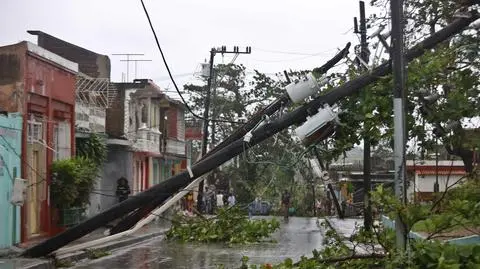 Zniszczenia po przejściu huraganu na Kubie
