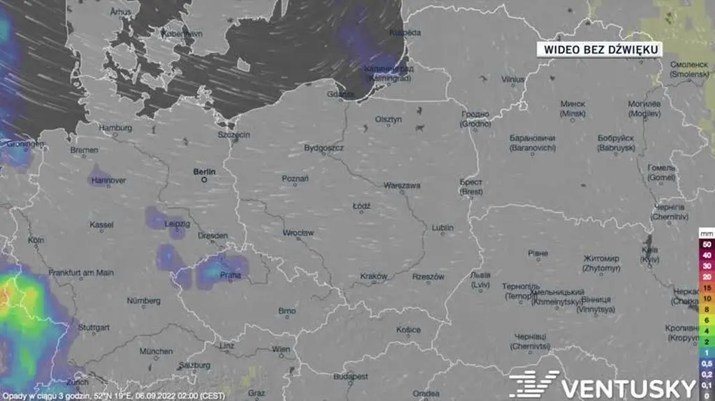 Prognoza opadów w dniach 06-10