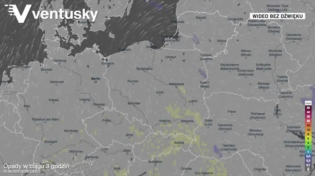 Prognozowane opady deszczu w kolejnych dniach