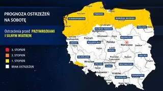 Prognoza zagrożeń IMGW na sobotę