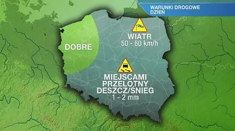 Warunki drogowe w piątek 13