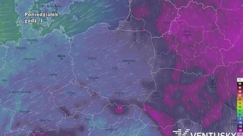 Temperatura w najbliższych dniach (ventusky