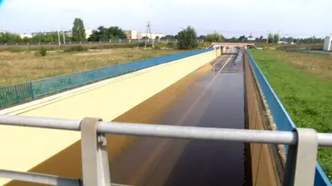 Zalana obwodnica w Kutnie