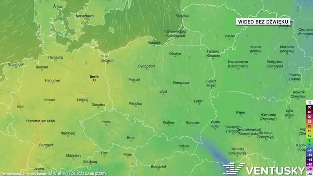 Prognoza temperatury na kolejne dni