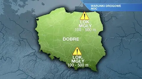 Warunki drogowe w nocy 14/15.09