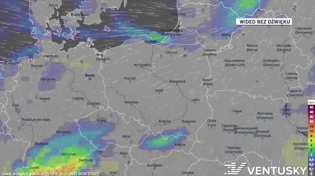Prognoza opadów na Wszystkich Świętych i Zaduszki