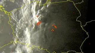 Wyładowania atmosferyczne nad Polską w niedzielę