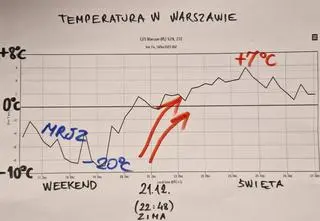 Prognoza temperatury dla Warszawy