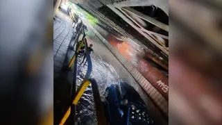 Zalany tunel w Toruniu