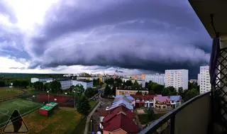 Wał szkwałowy nad Stalową Wolą