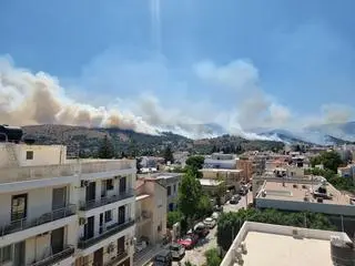 Pożar na greckiej wyspie Chios