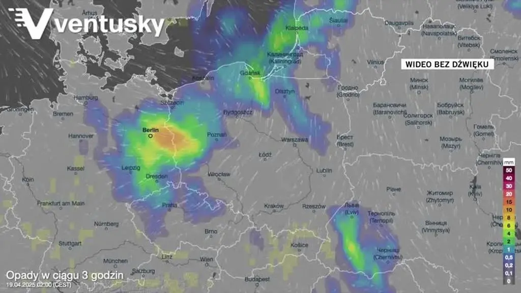 Prognozowane opady w najbliższych dniach