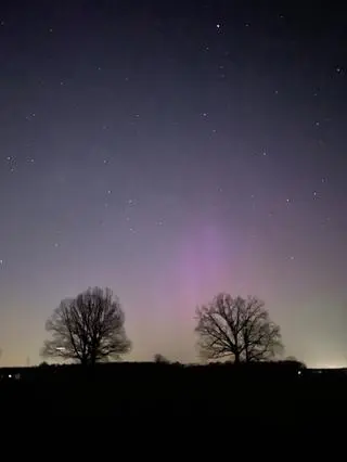 Zorza polarna na Mazowszu 