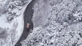 Sypnęło śniegiem w prowincji Gangwon  w Korei Południowej