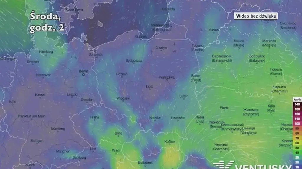 Prognozowane porywy wiatru w majówkę
