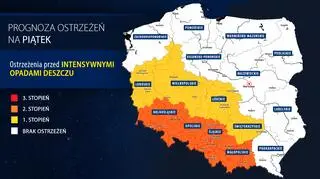 Prognoza zagrożeń IMGW na piątek