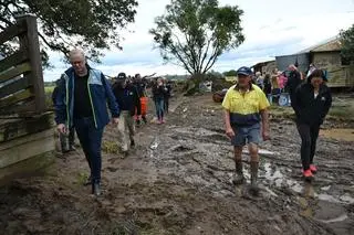 Premier Australii na terenach dotkniętych powodzią