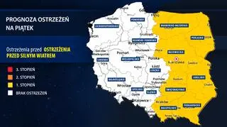 Prognoza zagrożeń IMGW na piątek