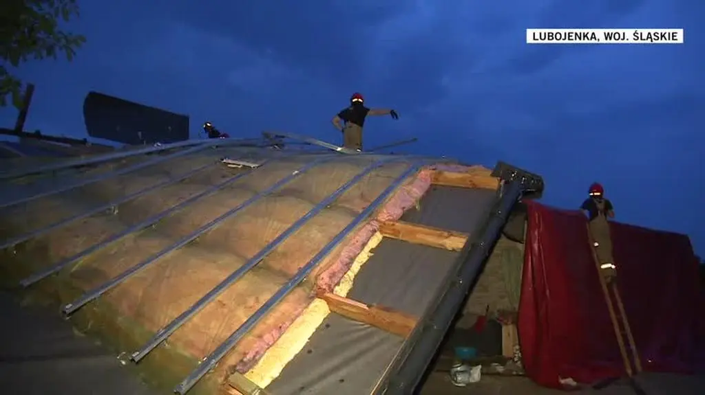 Zniszczenia w miejscowości Lubojenka, woj