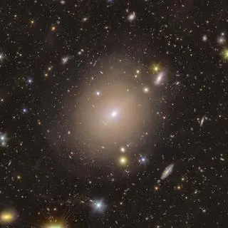 Pełen obraz z teleskopu Euclid. Pierścień dookoła NGC 6505 znajduje się w samym środku obrazu