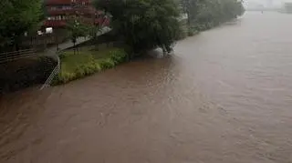 Zalania w prefekturze Kumamoto w Japonii