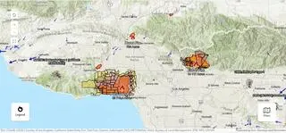Skala pożarów w Los Angeles