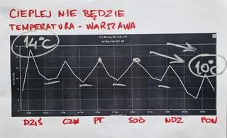 Prognozowana temperatura dla Warszawy
