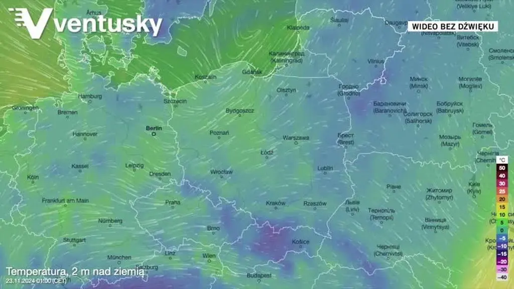 Prognoza temperatury na kolejne dni
