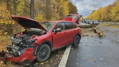 Wypadek na DW 333 na wysokości zjazdu na Rynarcice i Rudną