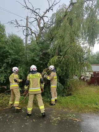 Akcja strażaków w miejscowości Podleszany (woj. małopolskie) 