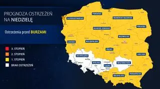 Prognoza zagrożeń IMGW na niedzielę