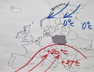 Różnice temperatury między północną a południową Europą