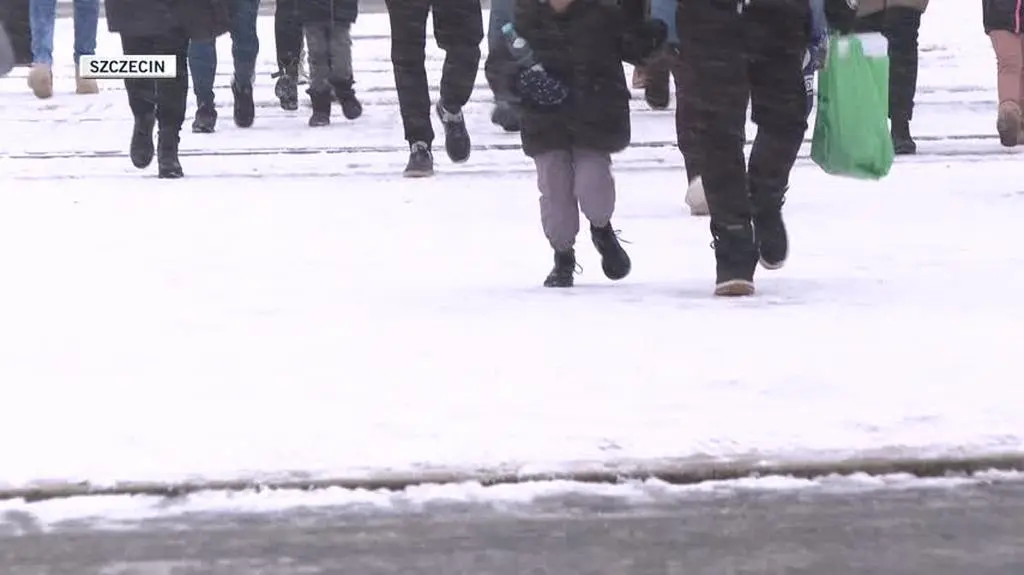Śnieg spadł w Szczecinie
