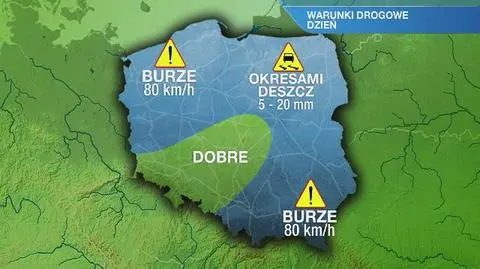 Warunki drogowe w sobotę