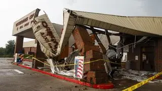 Zniszczenia po przejściu tornada przez Temple w Teksasie