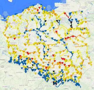 Stany wody na stacjach hydrologicznych w Polsce, 26.01